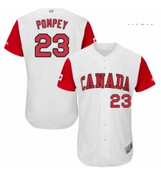 Mens Canada Baseball Majestic 23 Dalton Pompey White 2017 World Baseball Classic Authentic Team Jersey Mens Canada Baseball Majestic 23 Dalton Pompey White 2017 World Baseball Classic Authentic Team Jersey