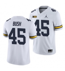 Michigan Wolverines Peter Bush White College Football Men'S Jersey Michigan Wolverines Peter Bush White College Football Men'S Jersey