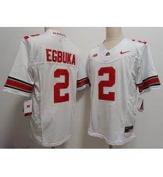 Men Ohio State Buckeyes Emeka Egbuka #2 White F U S E Stitched NCAA Football Jersey Men Ohio State Buckeyes Emeka Egbuka #2 White F U S E Stitched NCAA Football Jersey