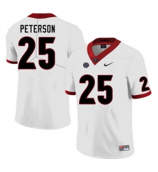 Men #25 Steven Peterson Georgia Bulldogs College Football Jerseys Sale-White Men #25 Steven Peterson Georgia Bulldogs College Football Jerseys Sale-White