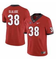 Men #38 Aaron Olalude Georgia Bulldogs College Football Jerseys Sale-Red Men #38 Aaron Olalude Georgia Bulldogs College Football Jerseys Sale-Red