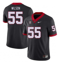 Men #55 Jared Wilson Georgia Bulldogs College Football Jerseys Stitched-Black Men #55 Jared Wilson Georgia Bulldogs College Football Jerseys Stitched-Black