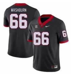 Men #66 Jonathan Washburn Georgia Bulldogs College Football Jerseys Stitched-Black Men #66 Jonathan Washburn Georgia Bulldogs College Football Jerseys Stitched-Black