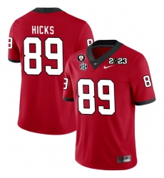 Men #89 Braxton Hicks Georgia Bulldogs 2022-23 CTP National Championship Football Jerseys Men #89 Braxton Hicks Georgia Bulldogs 2022-23 CTP National Championship Football Jerseys