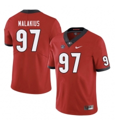 Men #97 Tyler Malakius Georgia Bulldogs College Football Jerseys Sale-Red Men #97 Tyler Malakius Georgia Bulldogs College Football Jerseys Sale-Red
