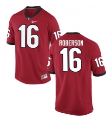 Men Georgia Bulldogs #16 Caleeb Roberson College Football Jerseys-Red Men Georgia Bulldogs #16 Caleeb Roberson College Football Jerseys-Red