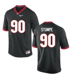 Men Georgia Bulldogs #90 Tanner Stumpe College Football Jerseys-Black Men Georgia Bulldogs #90 Tanner Stumpe College Football Jerseys-Black