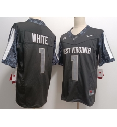 West Virginia Mountaineers #1 Jahiem White Black West Virginia Mountaineers #1 Jahiem White Black