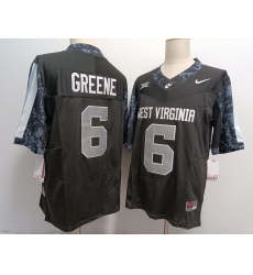 Men West Virginia Mountaineers Garrett Greene #6 F U S E Black Stitched Jersey Men West Virginia Mountaineers Garrett Greene #6 F U S E Black Stitched Jersey