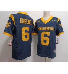 Men West Virginia Mountaineers Garrett Greene #6 F U S E Navy Stitched Jersey Men West Virginia Mountaineers Garrett Greene #6 F U S E Navy Stitched Jersey