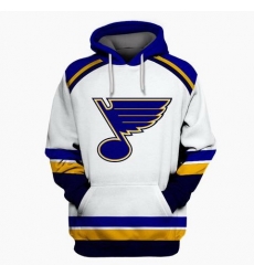 Men St.Louis Blues White All Stitched Hooded Sweatshirt Men St.Louis Blues White All Stitched Hooded Sweatshirt