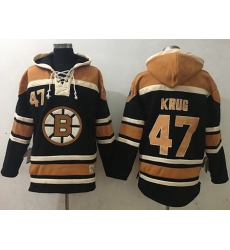 Bruins #47 Torey Krug Black Sawyer Hooded Sweatshirt Stitched NHL Jersey Bruins #47 Torey Krug Black Sawyer Hooded Sweatshirt Stitched NHL Jersey
