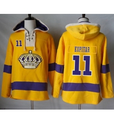 Men Los Angeles Kings 11 Anze Kopitar Gold Sawyer Hooded Sweatshirt Stitched NHL Jersey Men Los Angeles Kings 11 Anze Kopitar Gold Sawyer Hooded Sweatshirt Stitched NHL Jersey