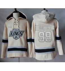 Men Los Angeles Kings 99 Wayne Gretzky Cream Sawyer Hooded Sweatshirt Stitched NHL Jersey Men Los Angeles Kings 99 Wayne Gretzky Cream Sawyer Hooded Sweatshirt Stitched NHL Jersey