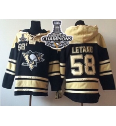Men Pittsburgh Penguins 58 Kris Letang Black Sawyer Hooded Sweatshirt 2016 Stanley Cup Champions Stitched NHL Jersey Men Pittsburgh Penguins 58 Kris Letang Black Sawyer Hooded Sweatshirt 2016 Stanley Cup Champions Stitched NHL Jersey