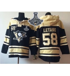 Men Pittsburgh Penguins 58 Kris Letang Black Sawyer Hooded Sweatshirt 2017 Stanley Cup Finals Champions Stitched NHL Jersey Men Pittsburgh Penguins 58 Kris Letang Black Sawyer Hooded Sweatshirt 2017 Stanley Cup Finals Champions Stitched NHL Jersey