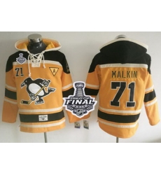 Men Pittsburgh Penguins 71 Evgeni Malkin Gold Sawyer Hooded Sweatshirt 2017 Stanley Cup Finals Champions Stitched NHL Jersey Men Pittsburgh Penguins 71 Evgeni Malkin Gold Sawyer Hooded Sweatshirt 2017 Stanley Cup Finals Champions Stitched NHL Jersey