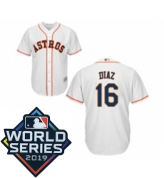 Mens Houston Astros 16 Aledmys Diaz Replica White Home Cool Base Baseball jersey Mens Houston Astros 16 Aledmys Diaz Replica White Home Cool Base Baseball jersey