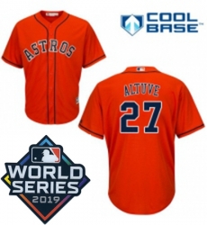 Mens Majestic Houston Astros 27 Jose Altuve Replica Orange Alternate Cool Base Sitched 2019 World Series Patch Jersey Mens Majestic Houston Astros 27 Jose Altuve Replica Orange Alternate Cool Base Sitched 2019 World Series Patch Jersey