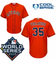 Mens Majestic Houston Astros 35 Justin Verlander Replica Orange Alternate Cool Base Sitched 2019 World Series Patch jersey Mens Majestic Houston Astros 35 Justin Verlander Replica Orange Alternate Cool Base Sitched 2019 World Series Patch jersey