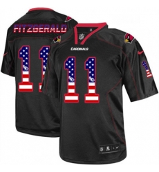 Men Nike Arizona Cardinals 11 Larry Fitzgerald Elite Black USA Flag Fashion NFL Jersey Men Nike Arizona Cardinals 11 Larry Fitzgerald Elite Black USA Flag Fashion NFL Jersey