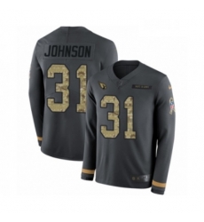 Men Nike Arizona Cardinals 31 David Johnson Limited Black Salute to Service Therma Long Sleeve NFL Jersey Men Nike Arizona Cardinals 31 David Johnson Limited Black Salute to Service Therma Long Sleeve NFL Jersey