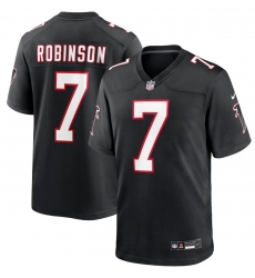 Men's Nike Bijan Robinson Black Atlanta Falcons 2023 NFL Pick Throwback Vapor Limited Jersey Men's Nike Bijan Robinson Black Atlanta Falcons 2023 NFL Pick Throwback Vapor Limited Jersey