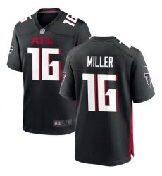 Men Atlanta Falcons 16 Scott Miller New Black Stitched Game Jersey Men Atlanta Falcons 16 Scott Miller New Black Stitched Game Jersey
