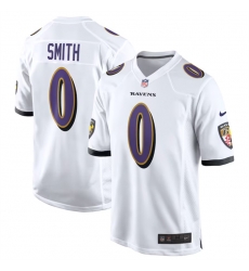Men Baltimore Ravens 0 Roquan Smith White Game Football Jersey Men Baltimore Ravens 0 Roquan Smith White Game Football Jersey