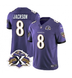 Men Baltimore Ravens 8 Lamar Jackson Purple 2023 F U S E With Patch Throwback Vapor Limited Jersey Men Baltimore Ravens 8 Lamar Jackson Purple 2023 F U S E With Patch Throwback Vapor Limited Jersey