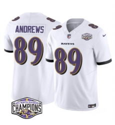 Men Baltimore Ravens 89 Mark Andrews White F U S E 2024 AFC North Division Champions Vapor Limited Football Jersey Men Baltimore Ravens 89 Mark Andrews White F U S E 2024 AFC North Division Champions Vapor Limited Football Jersey