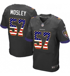 Mens Nike Baltimore Ravens 57 CJ Mosley Elite Black Alternate USA Flag Fashion NFL Jersey Mens Nike Baltimore Ravens 57 CJ Mosley Elite Black Alternate USA Flag Fashion NFL Jersey