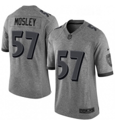 Mens Nike Baltimore Ravens 57 CJ Mosley Limited Gray Gridiron NFL Jersey Mens Nike Baltimore Ravens 57 CJ Mosley Limited Gray Gridiron NFL Jersey