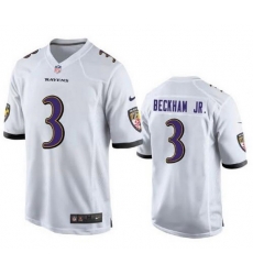 Nike Men's Baltimore Ravens #3 Beckham Jr White NFL Vapor Limited Jerseys Nike Men's Baltimore Ravens #3 Beckham Jr White NFL Vapor Limited Jerseys