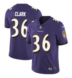 Nike Ravens 36 Chuck Clark Purple Team Color Men Stitched NFL Vapor Untouchable Limited Jersey Nike Ravens 36 Chuck Clark Purple Team Color Men Stitched NFL Vapor Untouchable Limited Jersey