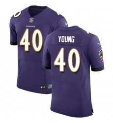 Nike Ravens 40 Kenny Young Purple Elite Jersey Nike Ravens 40 Kenny Young Purple Elite Jersey