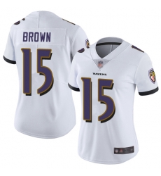 Ravens 15 Marquise Brown White Women Stitched Football Vapor Untouchable Limited Jersey Ravens 15 Marquise Brown White Women Stitched Football Vapor Untouchable Limited Jersey