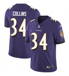 Youth Nike Ravens #34 Alex Collins Purple Team Color Stitched NFL Vapor Untouchable Limited Jersey Youth Nike Ravens #34 Alex Collins Purple Team Color Stitched NFL Vapor Untouchable Limited Jersey