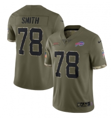 Men Buffalo Bills 78 Bruce Smith Olive 2022 Salute To Service Limited Stitched Jersey Men Buffalo Bills 78 Bruce Smith Olive 2022 Salute To Service Limited Stitched Jersey