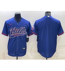 Men Buffalo Bills Blank Royal With Patch Cool Base Stitched Baseball Jersey Men Buffalo Bills Blank Royal With Patch Cool Base Stitched Baseball Jersey