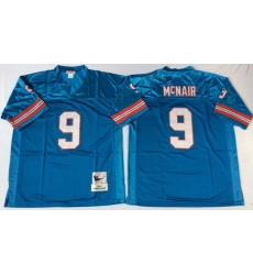 Men Oilers 9 Steve McNair Blue M&N Throwback Jersey Men Oilers 9 Steve McNair Blue M&N Throwback Jersey