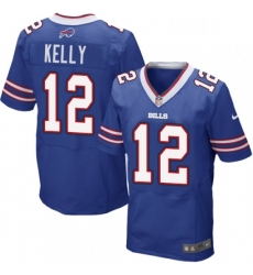 Mens Nike Buffalo Bills 12 Jim Kelly Elite Royal Blue Team Color NFL Jersey Mens Nike Buffalo Bills 12 Jim Kelly Elite Royal Blue Team Color NFL Jersey