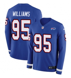 Nike Bills 95 Kyle Williams Royal Blue Team Color Men s Stitched NFL Limited Therma Long Sleeve Jersey Nike Bills 95 Kyle Williams Royal Blue Team Color Men s Stitched NFL Limited Therma Long Sleeve Jersey