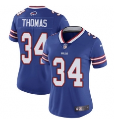 Nike Bills #34 Thurman Thomas Royal Blue Team Color Womens Stitched NFL Vapor Untouchable Limited Jersey Nike Bills #34 Thurman Thomas Royal Blue Team Color Womens Stitched NFL Vapor Untouchable Limited Jersey