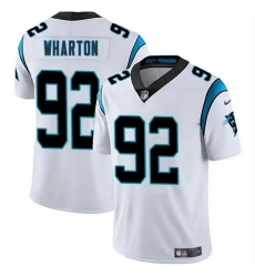 Men Carolina Panthers 92 Tershawn Wharton White 2025 Vapor Limited Stitched Football Jersey Men Carolina Panthers 92 Tershawn Wharton White 2025 Vapor Limited Stitched Football Jersey