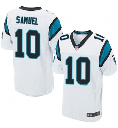 Nike Panthers #10 Curtis Samuel White Mens Stitched NFL Elite Jersey Nike Panthers #10 Curtis Samuel White Mens Stitched NFL Elite Jersey
