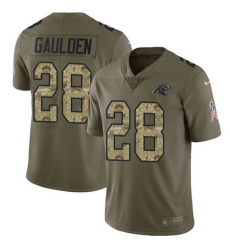 Nike Panthers #28 Rashaan Gaulden Olive Camo Mens Stitched NFL Limited 2017 Salute To Service Jersey Nike Panthers #28 Rashaan Gaulden Olive Camo Mens Stitched NFL Limited 2017 Salute To Service Jersey