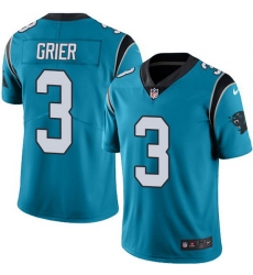 Nike Panthers 3 Will Grier Blue Men Stitched NFL Limited Rush Jersey Nike Panthers 3 Will Grier Blue Men Stitched NFL Limited Rush Jersey