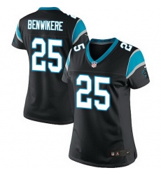 Nike Panthers #25 Bene Benwikere Black Team Color Women Stitched NFL Jersey Nike Panthers #25 Bene Benwikere Black Team Color Women Stitched NFL Jersey