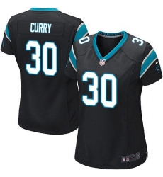 Nike Panthers #30 Stephen Curry Black Team Color Womens Stitched NFL Elite Jersey Nike Panthers #30 Stephen Curry Black Team Color Womens Stitched NFL Elite Jersey